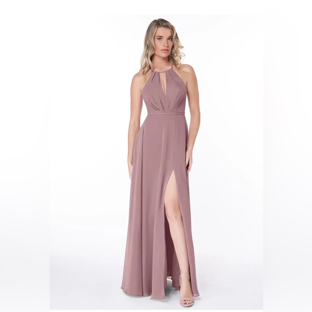 Rose A-Line Pleated Chiffon Gown Dress